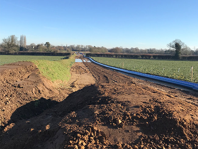Pipe strings for the Norwich to Wymondham pipeline 