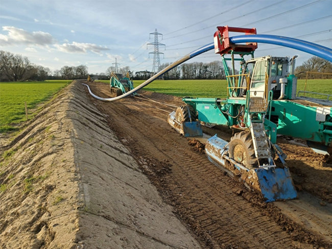 Pipe ploughing technique