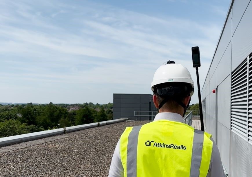 AtkinsRealis team member onsite collecting data