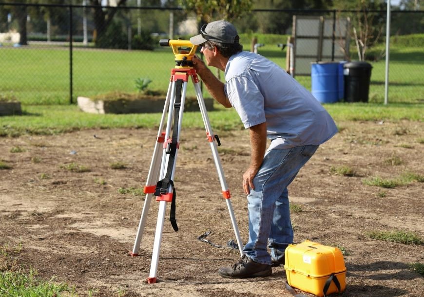 A surveyor at work