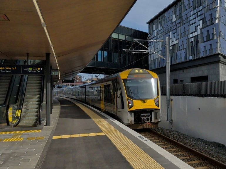 Train waiting at platform