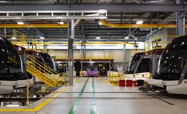 Inside maintenance facility