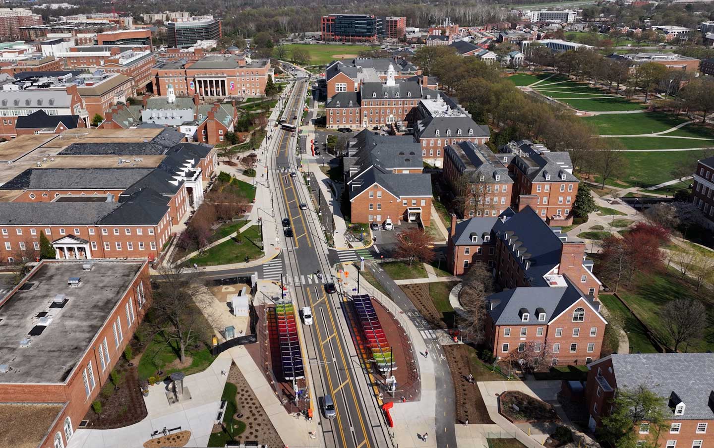 Purple line through the University of Maryland campus