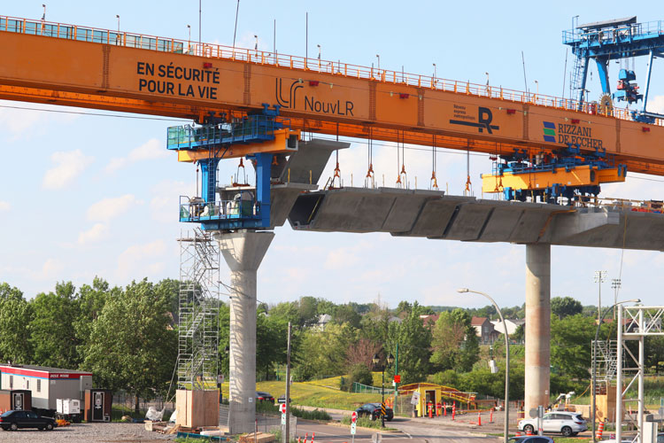 elevated guideway under construction