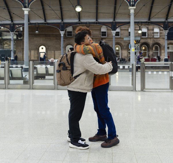 people embracing