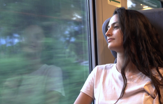 passenger on train